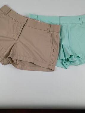J. Crew Women's Athletic Shorts - Mint Green and Khaki